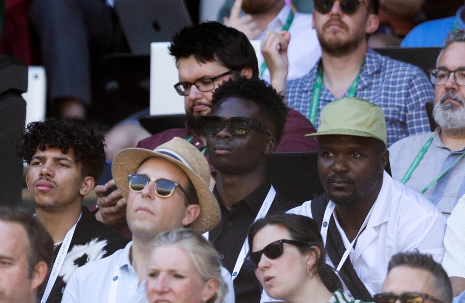 Arsenal and England ace Bukayo Saka was in the crowd