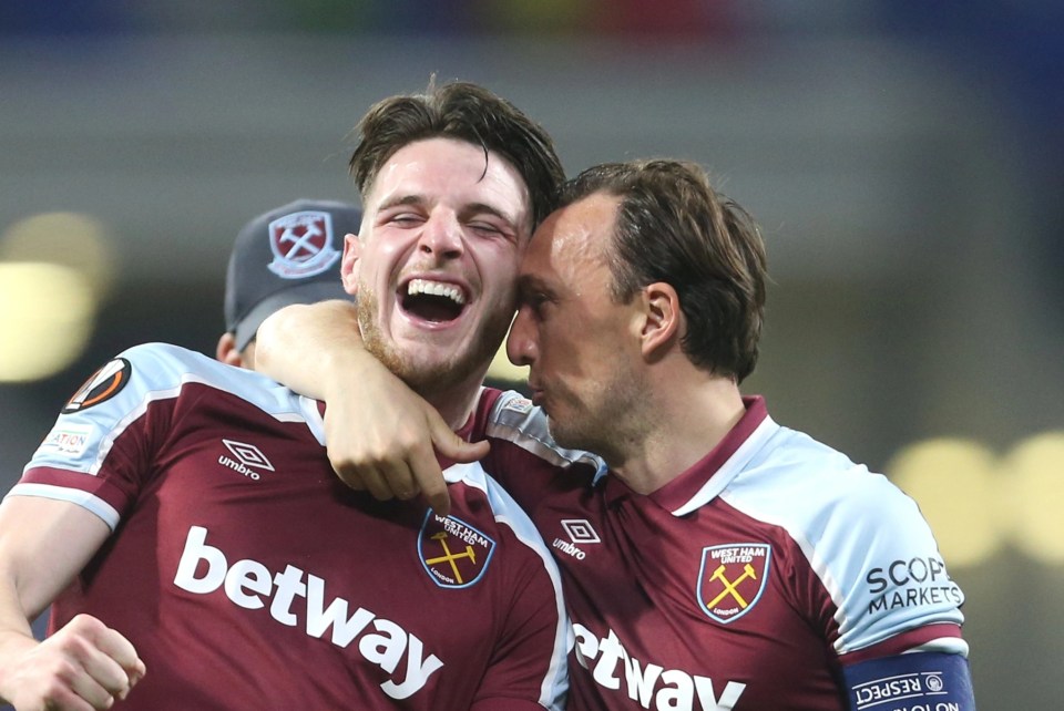 David Moyes wants Declan Rice to pick up where Mark Noble left off as captain