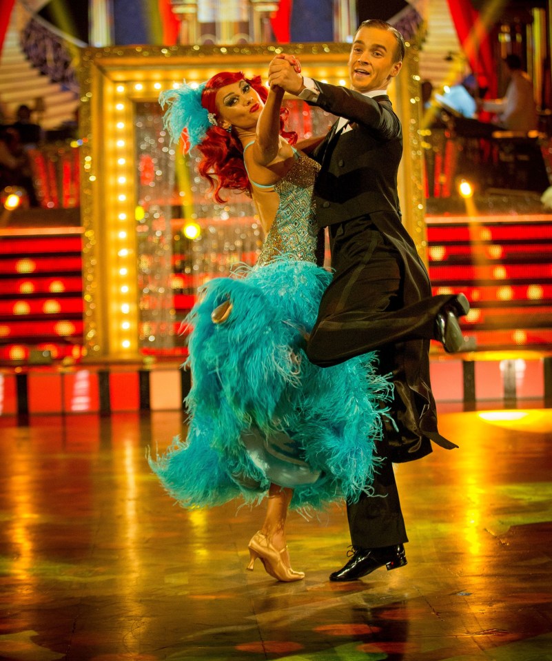 Dianne Buswell and Joe Sugg taking part in Strictly Come Dancing's live show from Blackpool