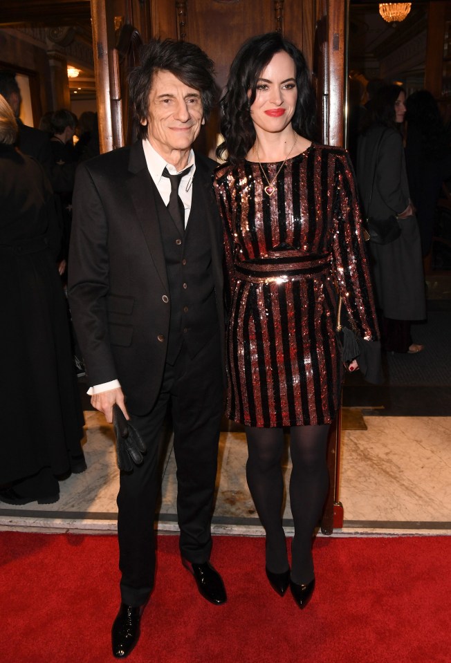 Ronnie Wood with his third wife Sally Humphreys