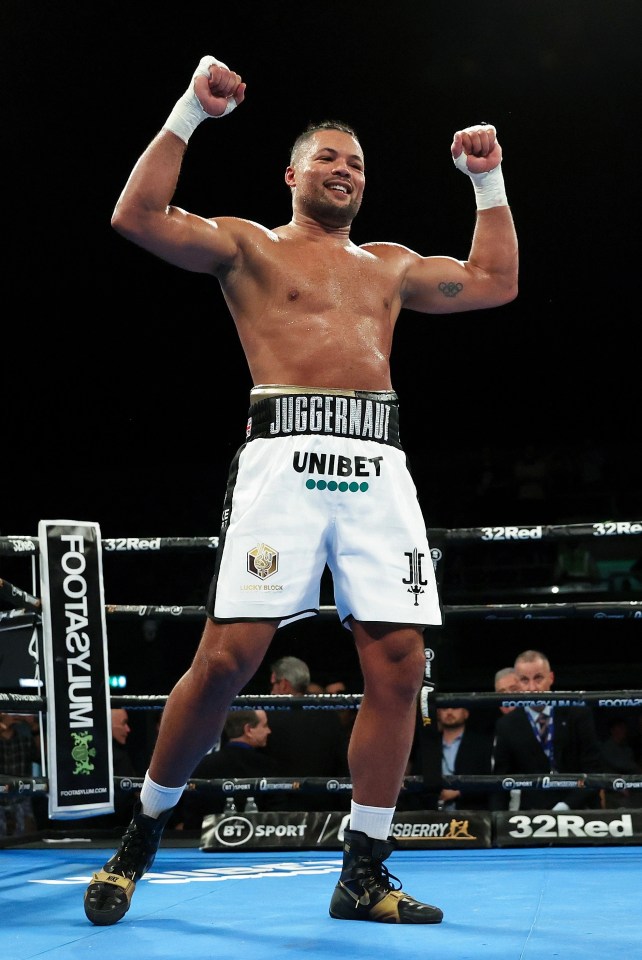 Joe Joyce after defeating Christian Hammer in four rounds