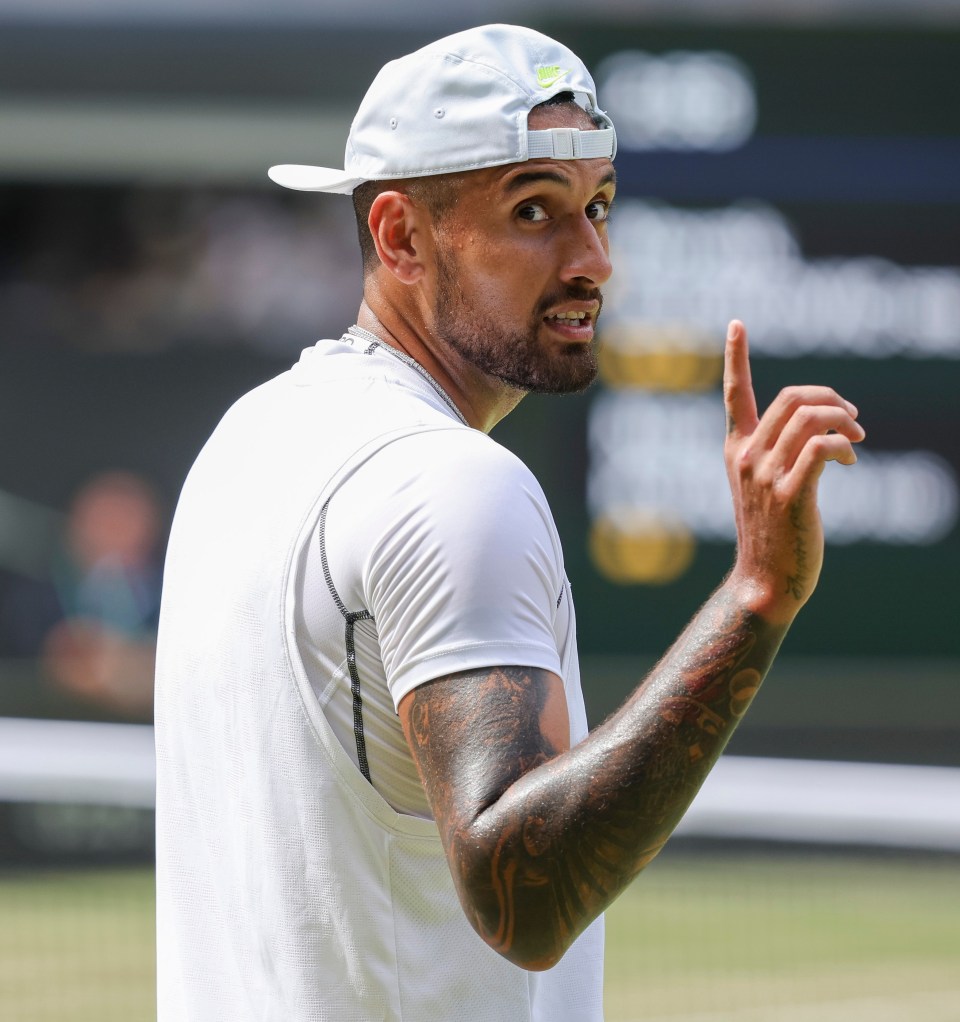 Kyrgios was on his best behaviour and barely said a word in the first set