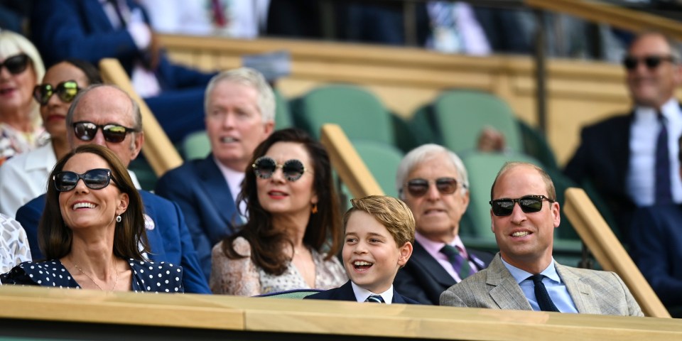 Kate, George and Wills appeared to enjoy the afternoon's entertainment despite the fruity language