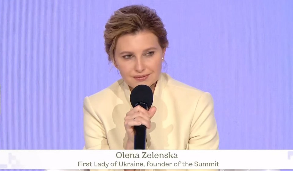 Olena Zelenska at the summit, which Piers helped to host