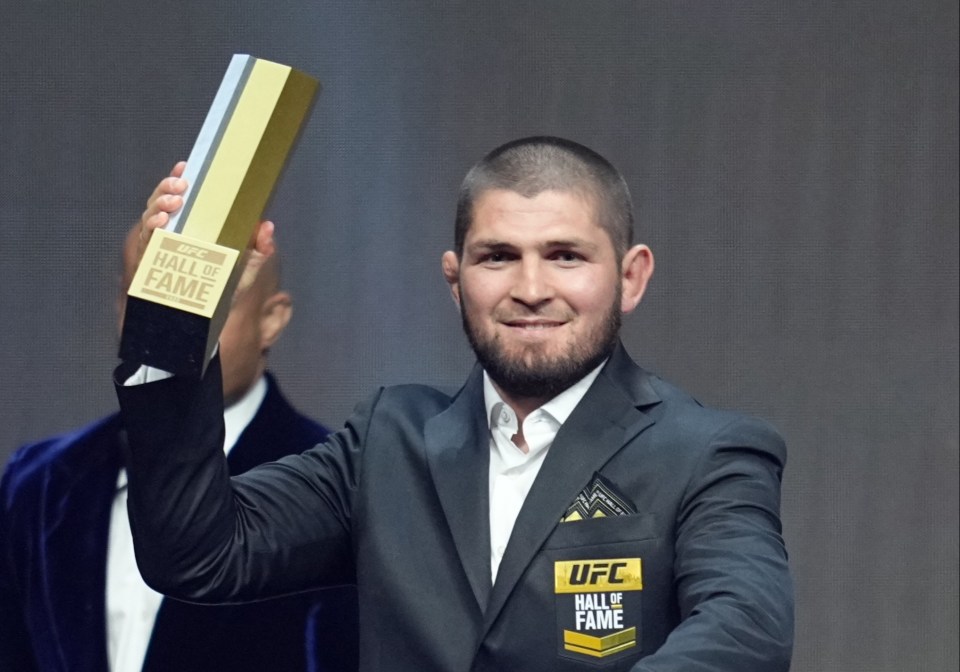 Khabib Nurmogomedov also became emotional speaking about his father's influence