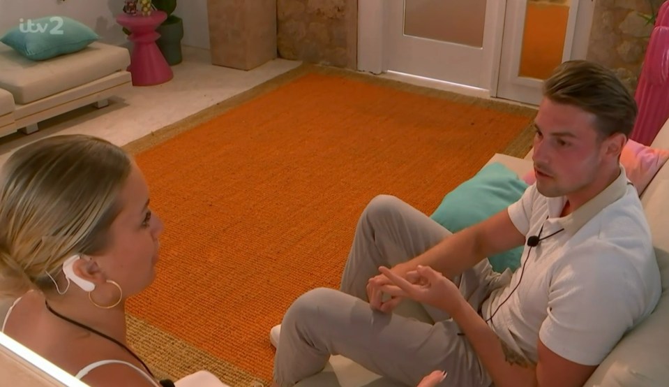 Tasha and Andrew clashed last night after talking about Andrew's antics with Coco