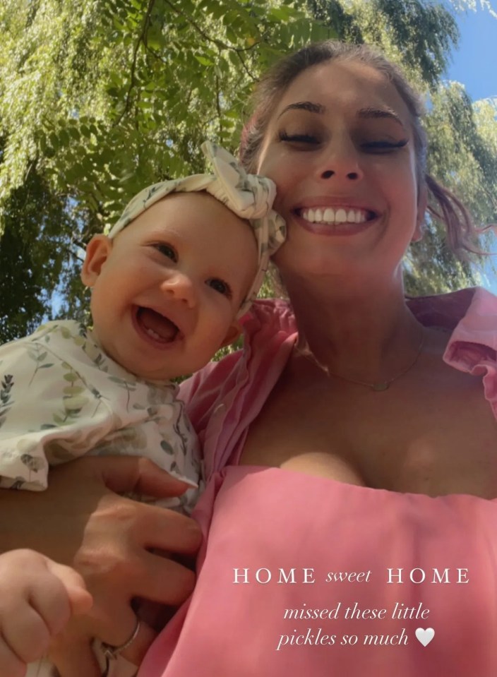 Stacey Solomon reunited with her children after a wild hen party getaway