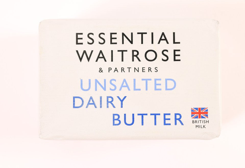 Waitrose Unsalted Dairy Butter has a simple design