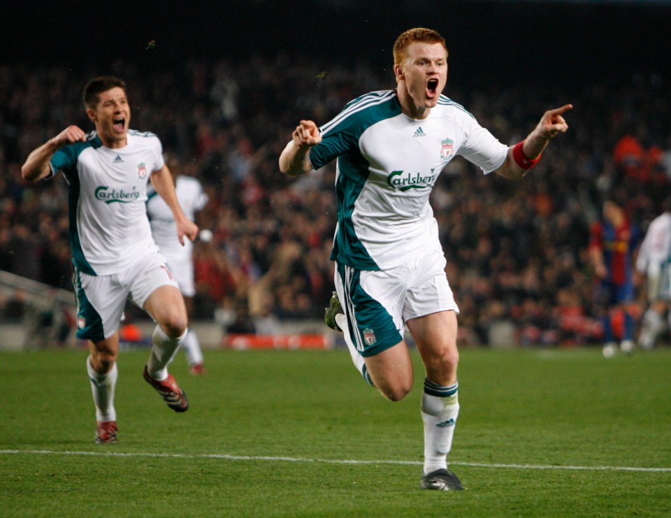 Riise celebrates bagging the winner