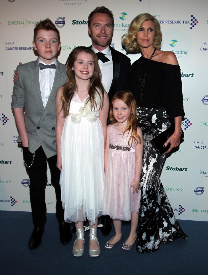 Ronan with his first wife, Yvonne, and their kids Jack, Missy and Ali