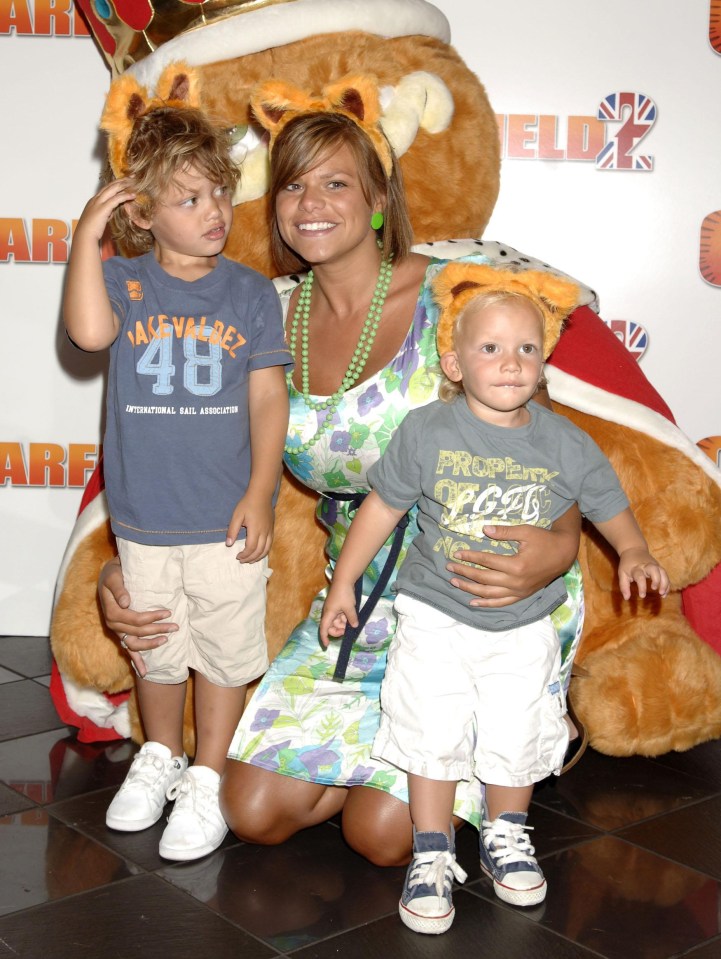 Doting mum Jade with her beloved boys in 2006