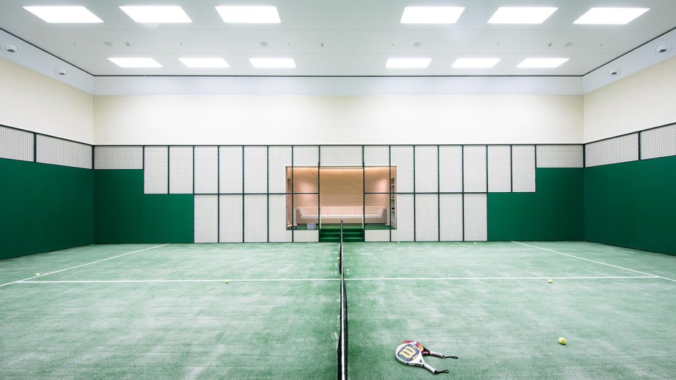 The Tottenham Hotspurs owner can even play tennis in a full sized court on the yacht