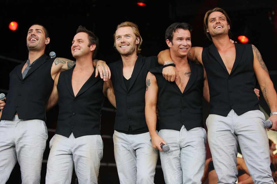 Boyzone in 2008, from left, Shane Lynch, Mikey Graham, Ronan Keating, Stephen Gately, who died in 2009, and Keith Duffy