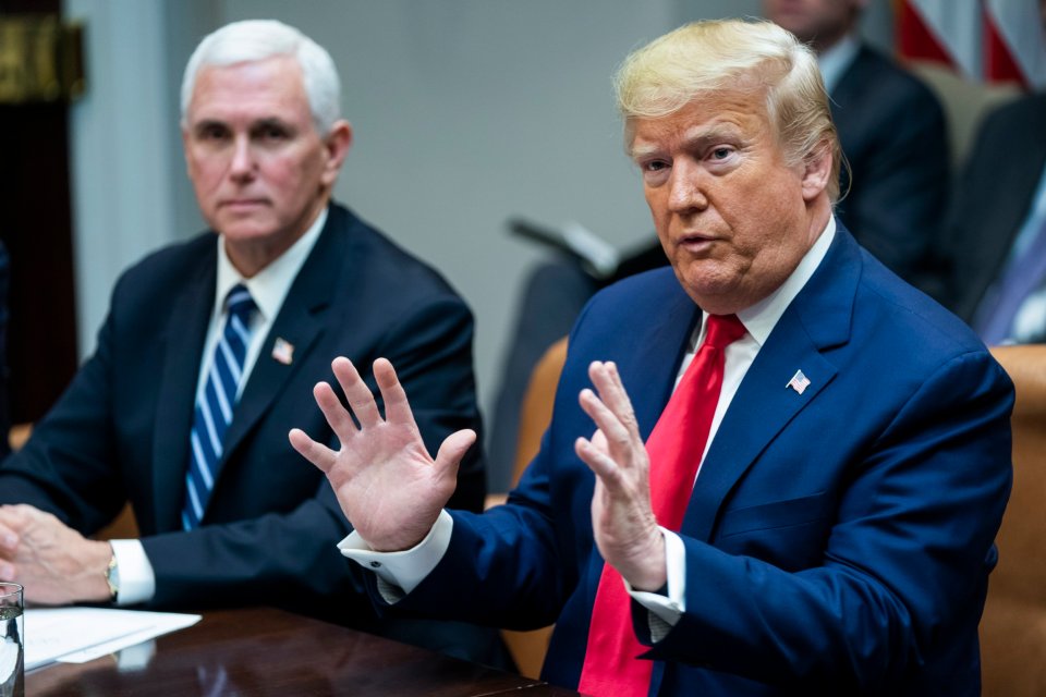 Former US President, Donald J. Trump (R), along with former Vice President, Mike Pence (L)