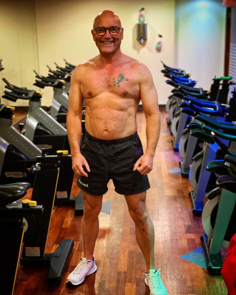 Gregg Wallace revealed a super-toned body and six-pack to his thousands of Instagram followers