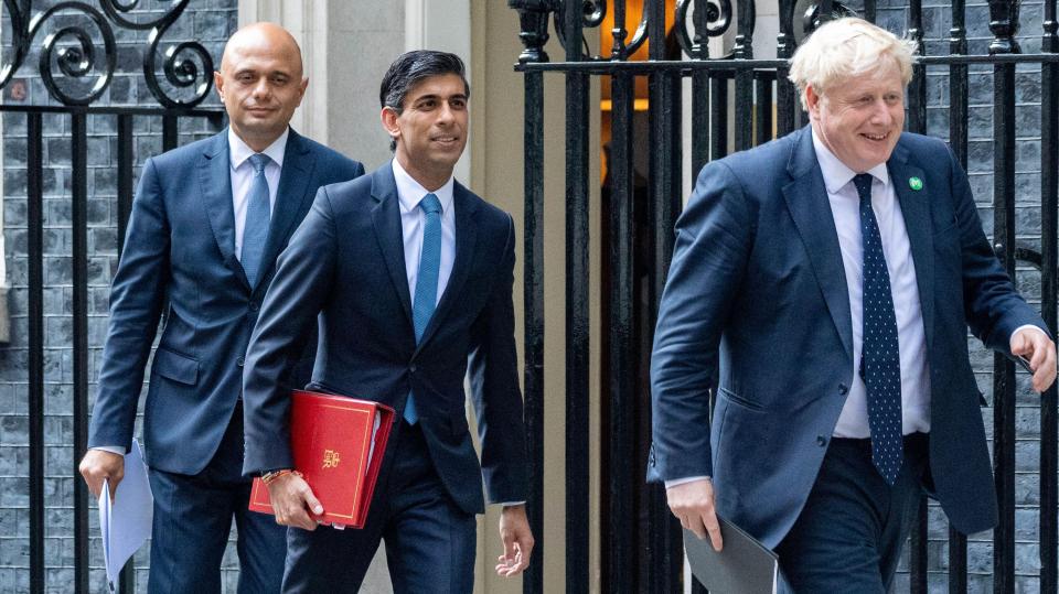 Rivals in the race for the top job - Rishi Sunak and Sajid Javid - who both resigned from Boris Johnson's Cabinet