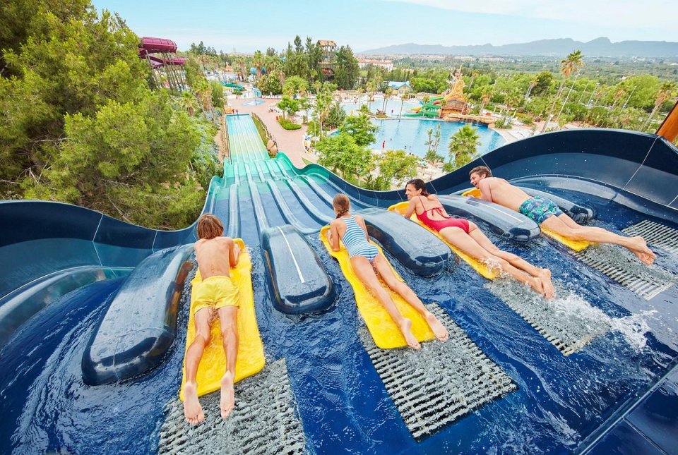 Caribe Aquatic Park is a seasonal water park with slides for adults and kids