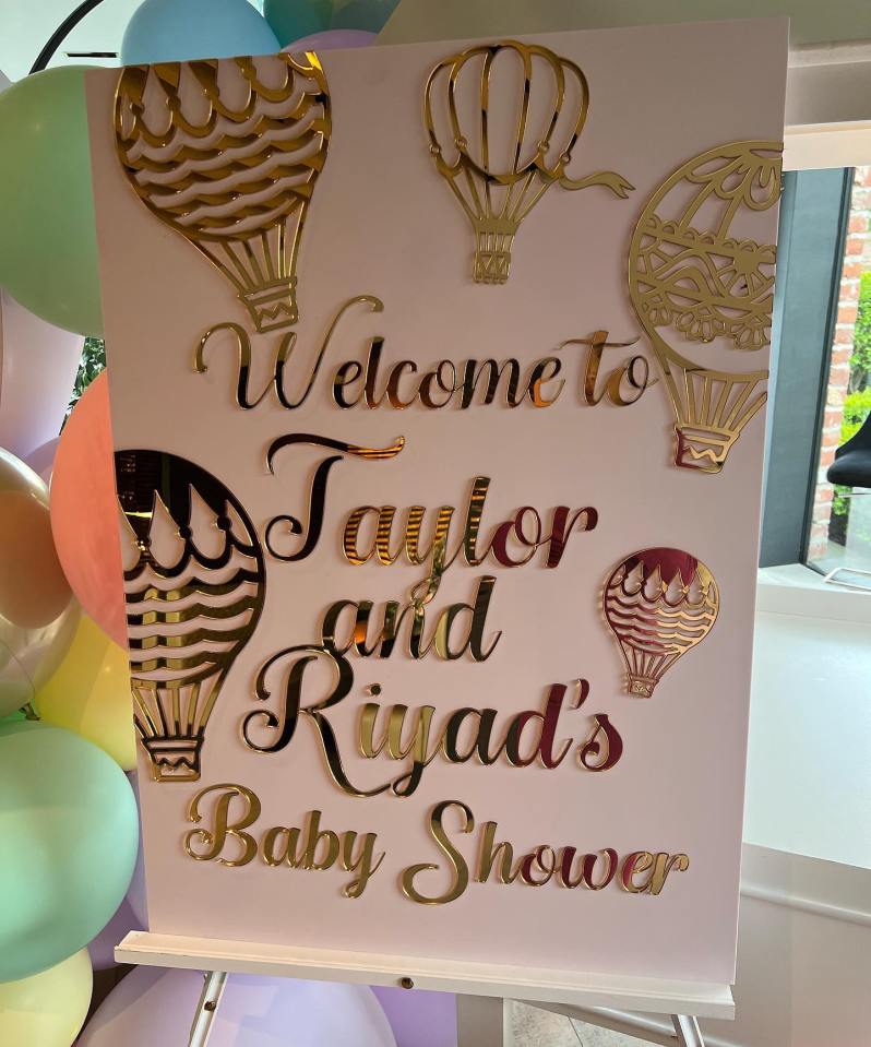 Taylor and Riyad recently threw a baby shower for their new arrival