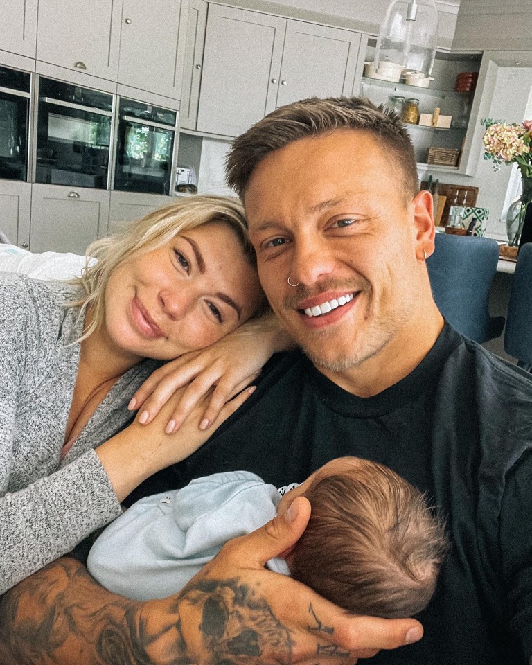 Love Island's Olivia and Alex Bowen with newborn son, Abel