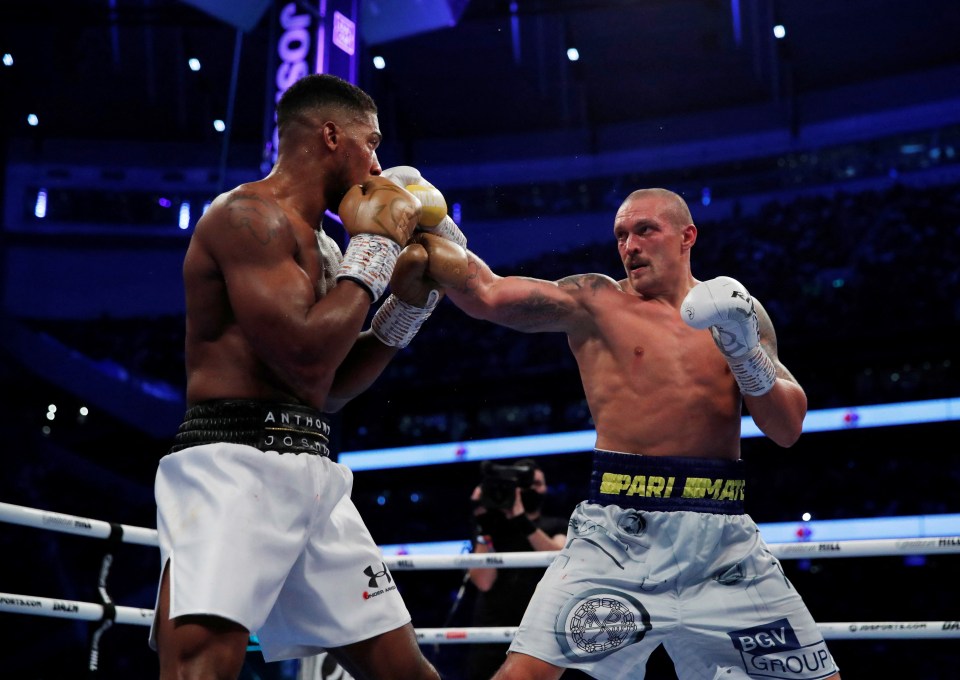 Anthony Joshua was beaten by Oleksandr Usyk last  September