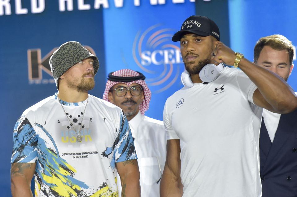 Oleksandr Usyk and Britain’s Anthony Joshua ahead of their rematch