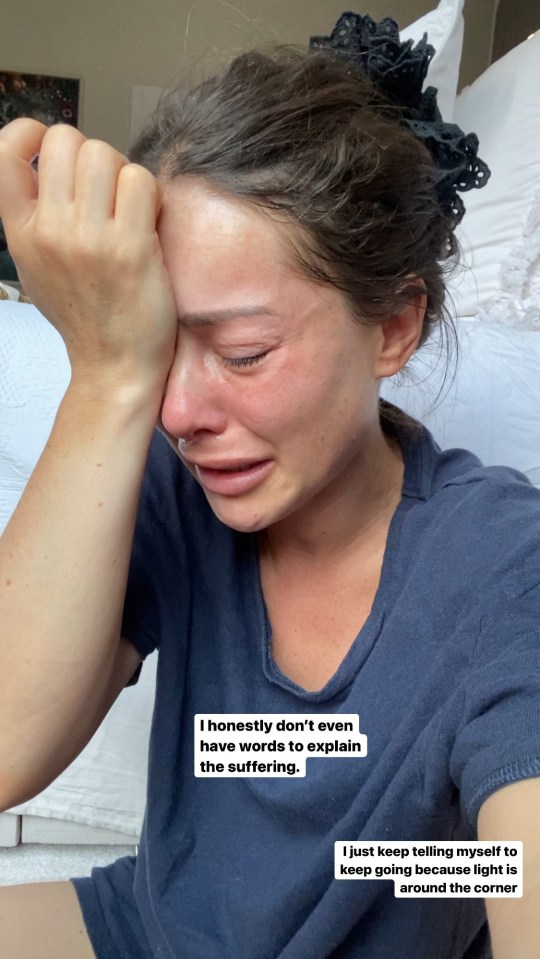 Louise - seen here on Instagram two weeks ago - has told fans she's not well