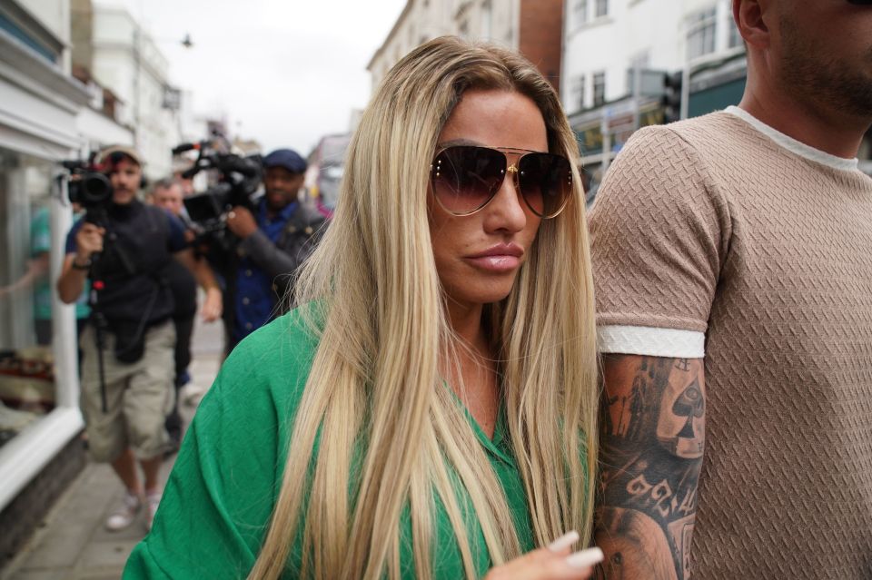 Katie Price pictured leaving court last month