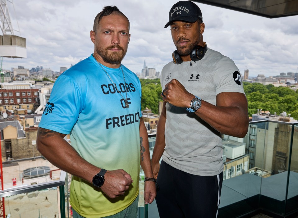 Oleksander Usyk and Anthony Joshua ahead of their rematch