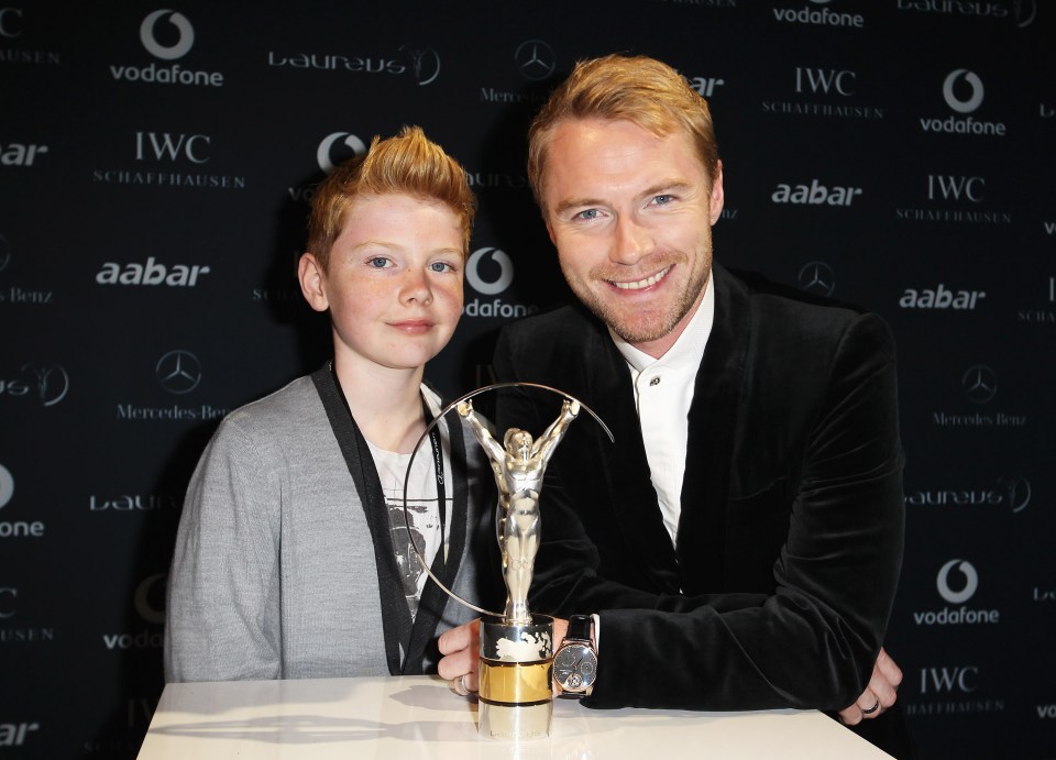 Jack as a lad with his dad Ronan, pictured at the Laureus Sports Awards in 2011