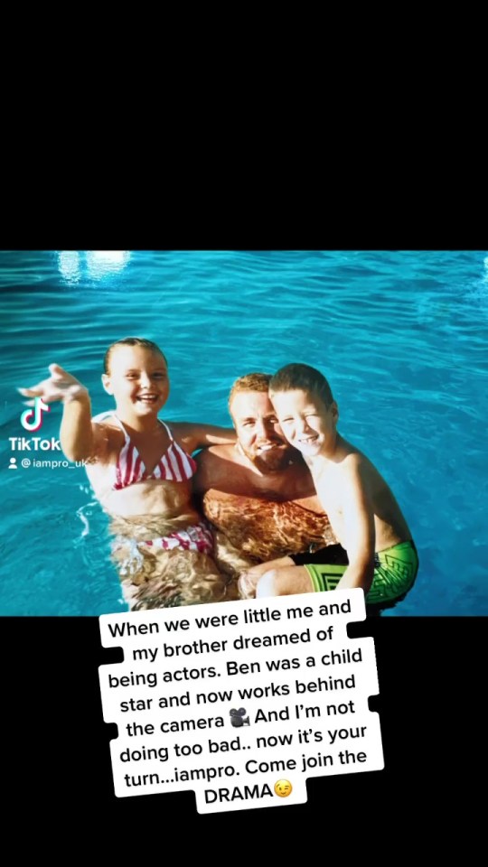 The star was seen playing with her family in a pool