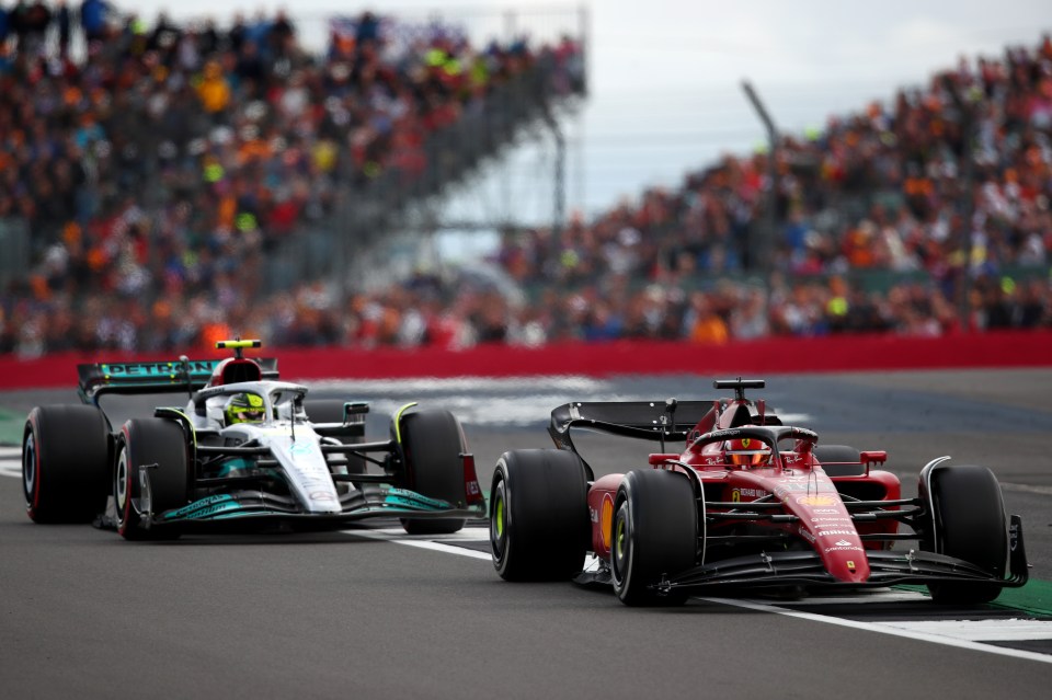 Charles Leclerc and Lewis Hamilton battled for much of the British Grand Prix