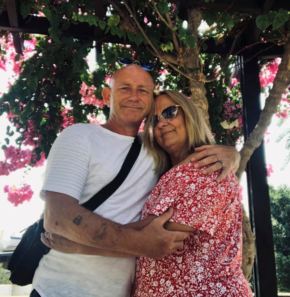 Paul with wife of nearly three years Debbie Coombes, who he met through volunteering