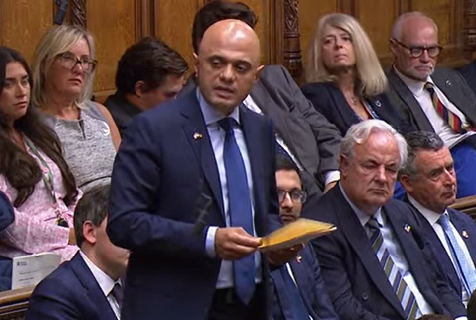 Sajid Javid told the Commons 'the reset button can only work so many times'