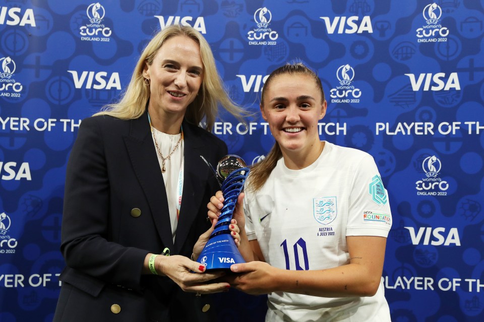 Georgia Stanway was named England's player of the match after impressing in midfield during their Euros opener