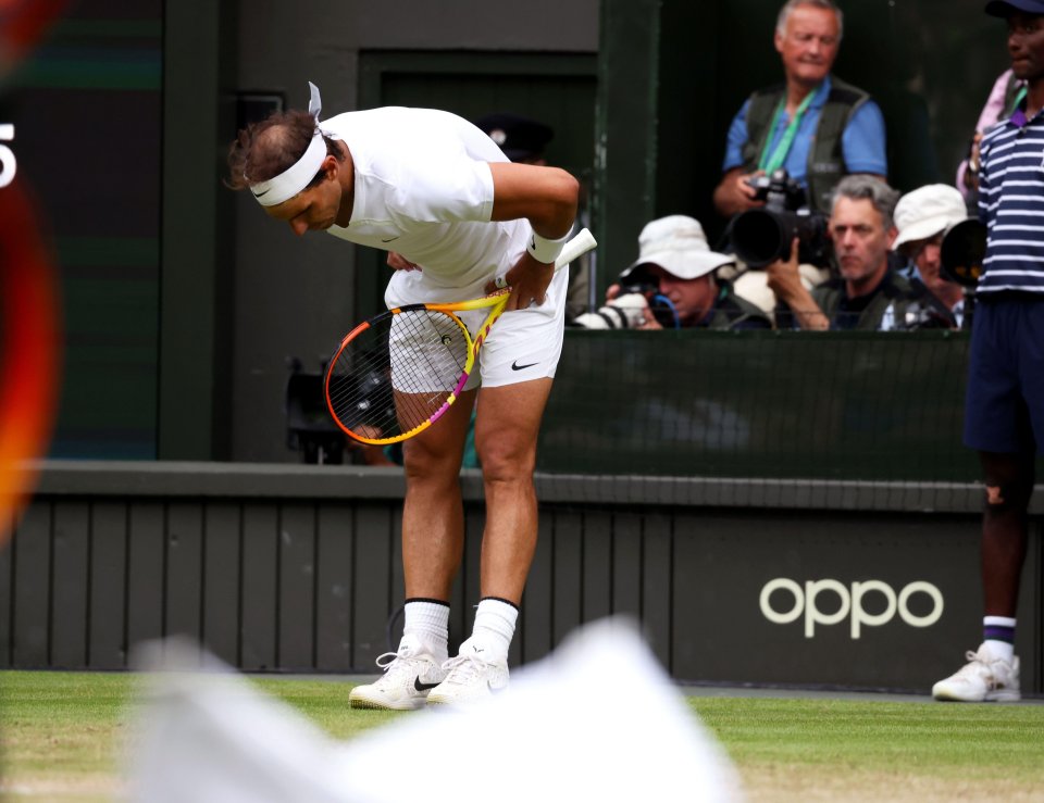 Nadal is out of Wimbledon after suffering the abdominal tear