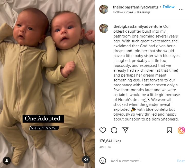 The couple welcomed two babies in the space of a week