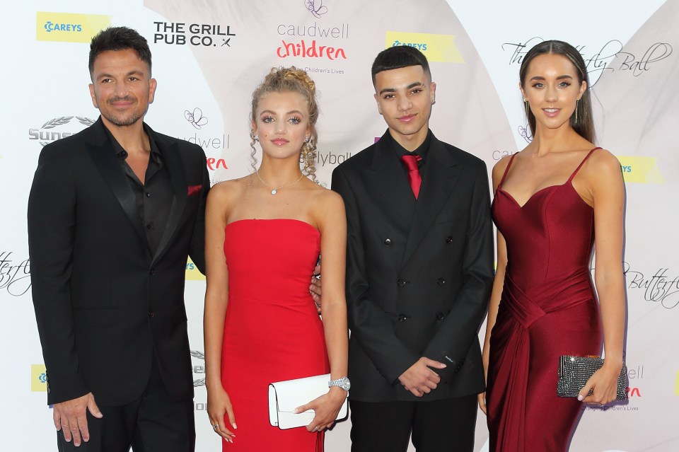 Peter Andre joined Princess, Junior and Emily on the red carpet