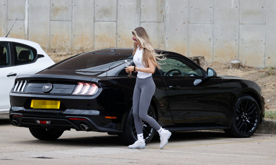 Chloe showed off her sleek black motor