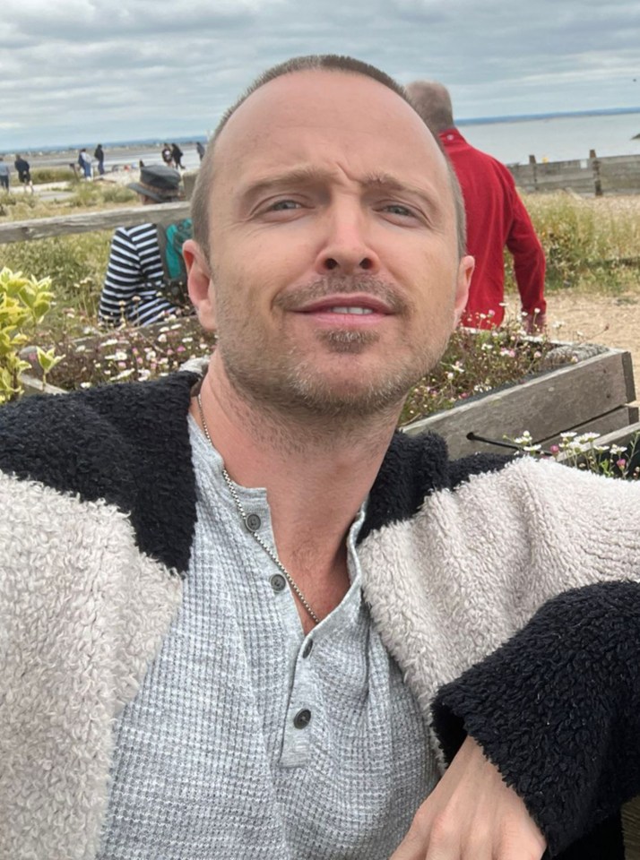 Snog: Hollywood actor Aaron Paul holidaying in Whitstable