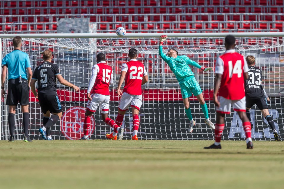 Arsenal goalkeeper Matt Turner had a first half to forget after conceding twice