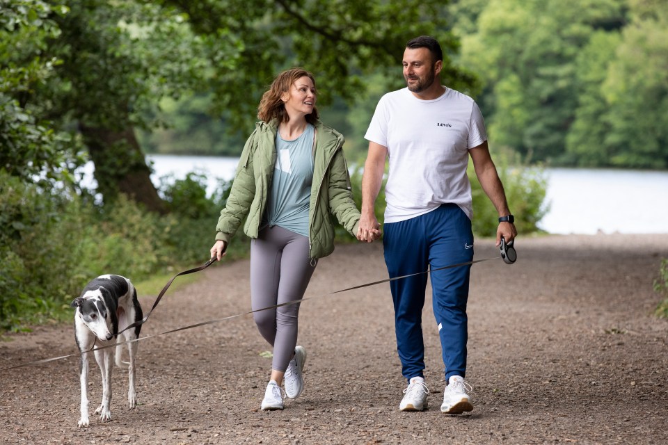 Reality star Chanelle Hayes went for a stroll with fiancé Dan Bingham