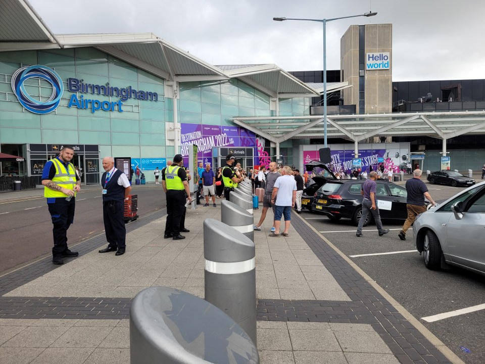 Tensions boiled over outside the airport