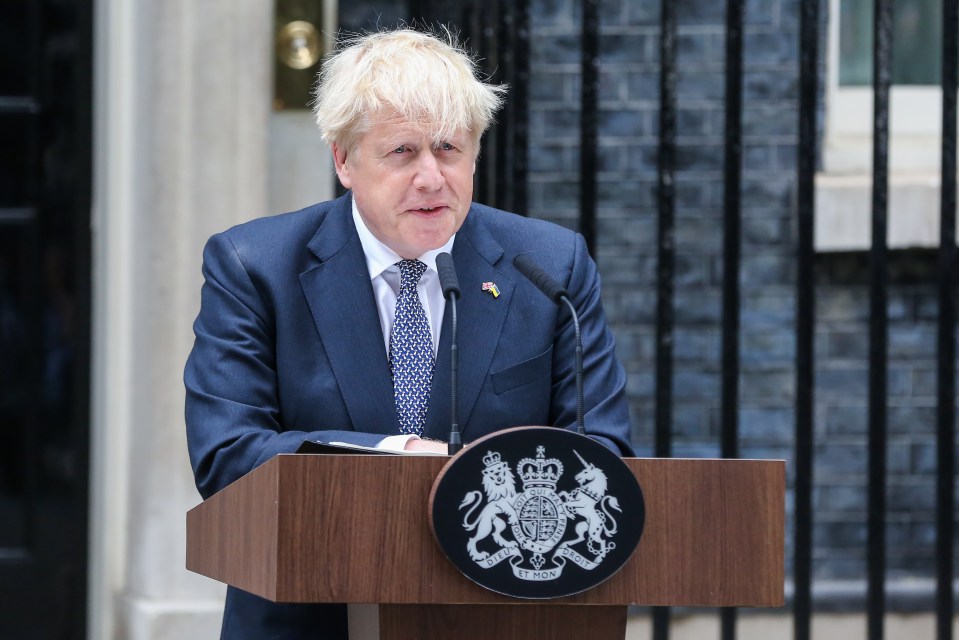 Boris delivers his resignation speech outside No10