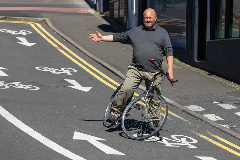 Local David Holland has called the new cycle lane 'pointless'