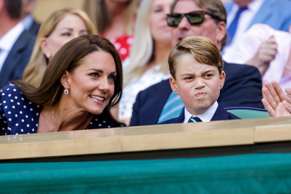 Prince George was in the crowd as Kyrgios ranted yesterday