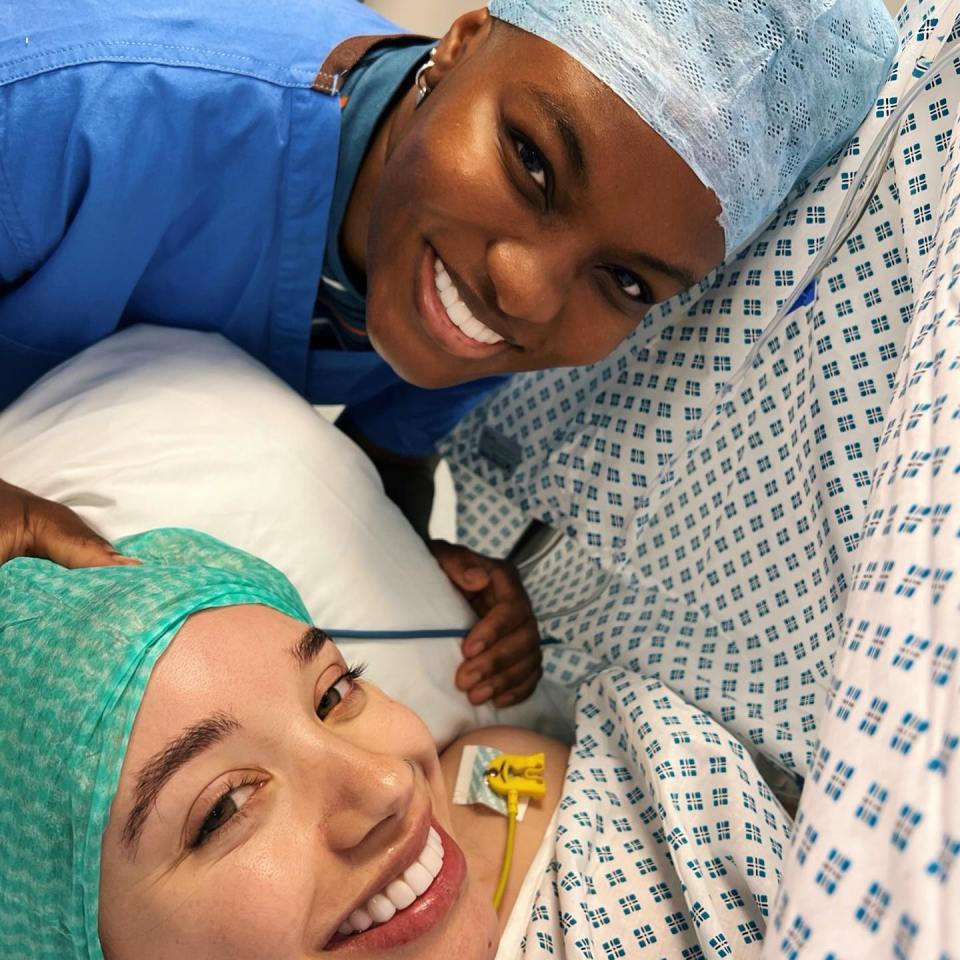 Ella Baig gave birth to her baby with girlfriend Nicola Adams