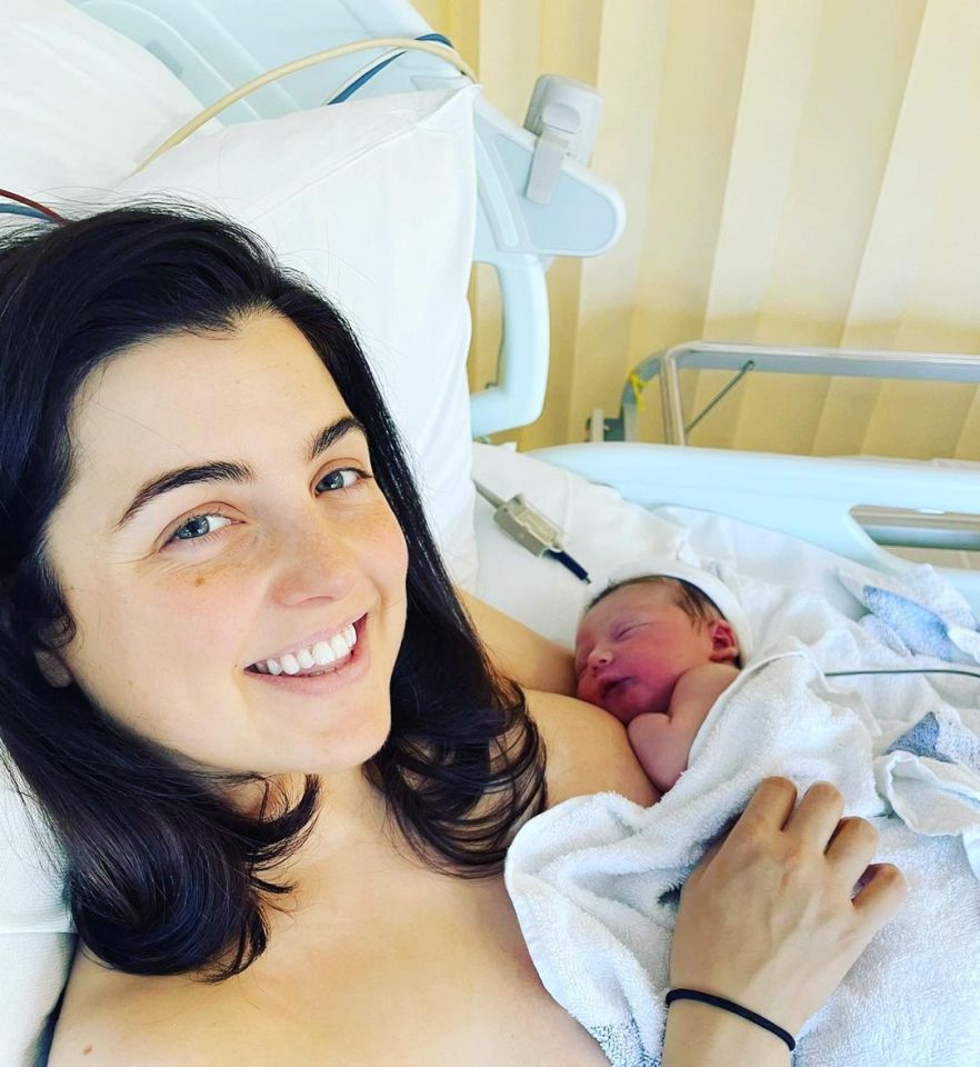 Storm Huntley announced the birth of her first child