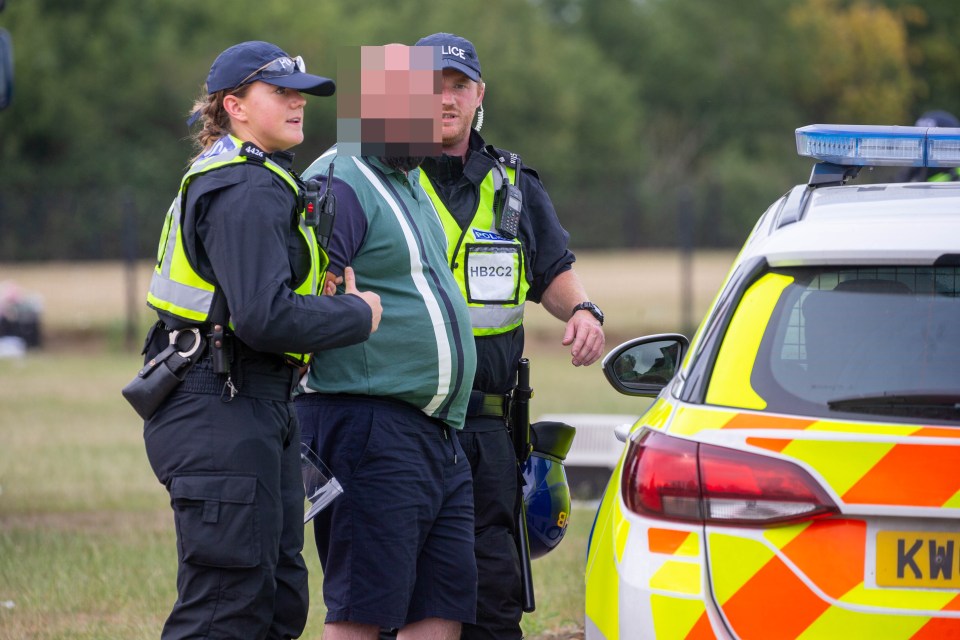 There were two arrests after officers swooped on Oakgrove Secondary School