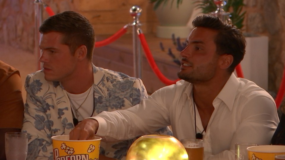 Love Island's Davide tucks into popcorn - unaware he's about to see Ekin-Su in bed with another man in Casa Amor