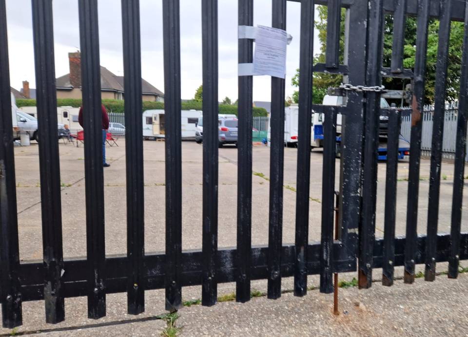 Dozens of travellers have taken over the site in Hull